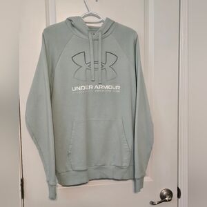 Under Armour Men's Sz M Like New Green/White Long Sleeve Hoodie